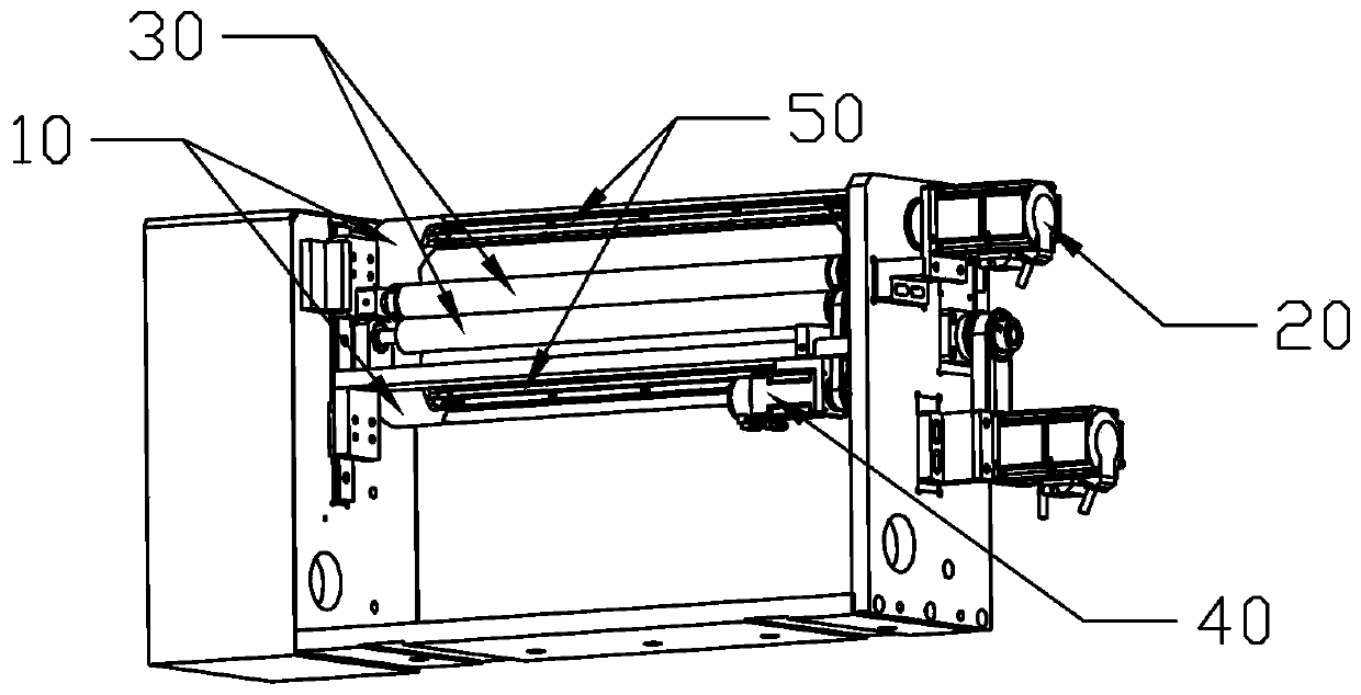 Roller type heat cutting-off mechanism