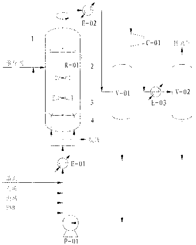 Polymerization reactor for producing ethylene propylene diene monomer by using solution method and process flow control method