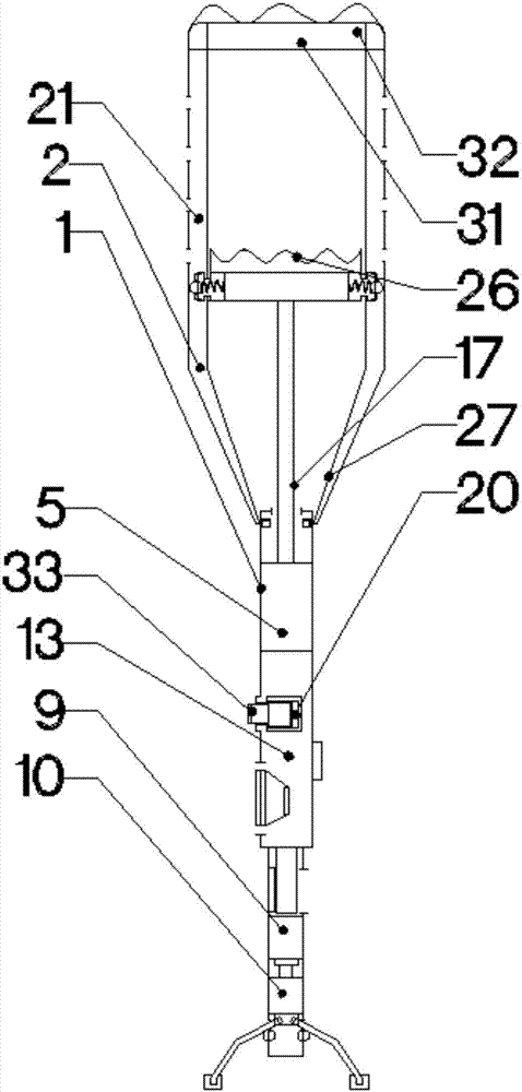 Multifunctional telescopic adjustment walking stick