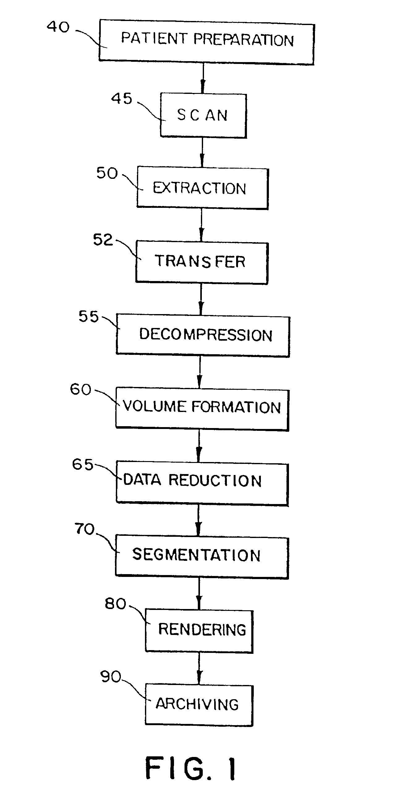 Method and system for producing interactive three-dimensional renderings of selected body organs having hollow lumens to enable simulated movement through the lumen