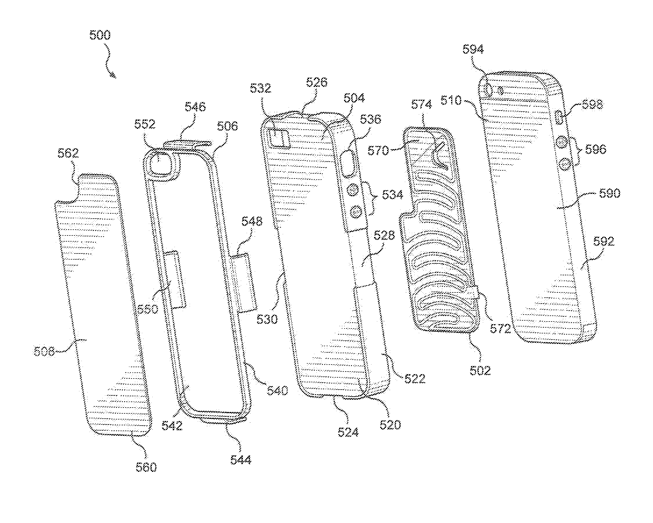 Radio frequency emission guard for portable wireless electronic device