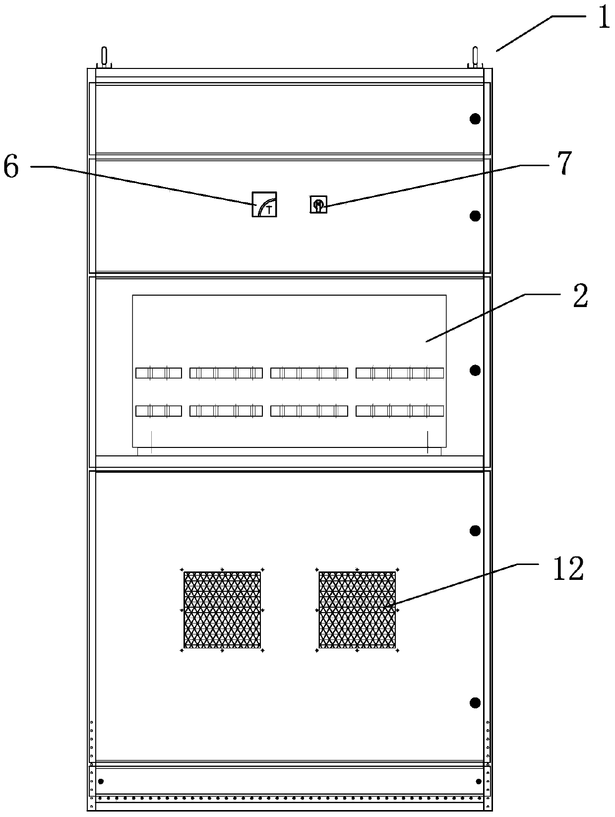 Ventilating system of heavy current circuit-breaker equipment