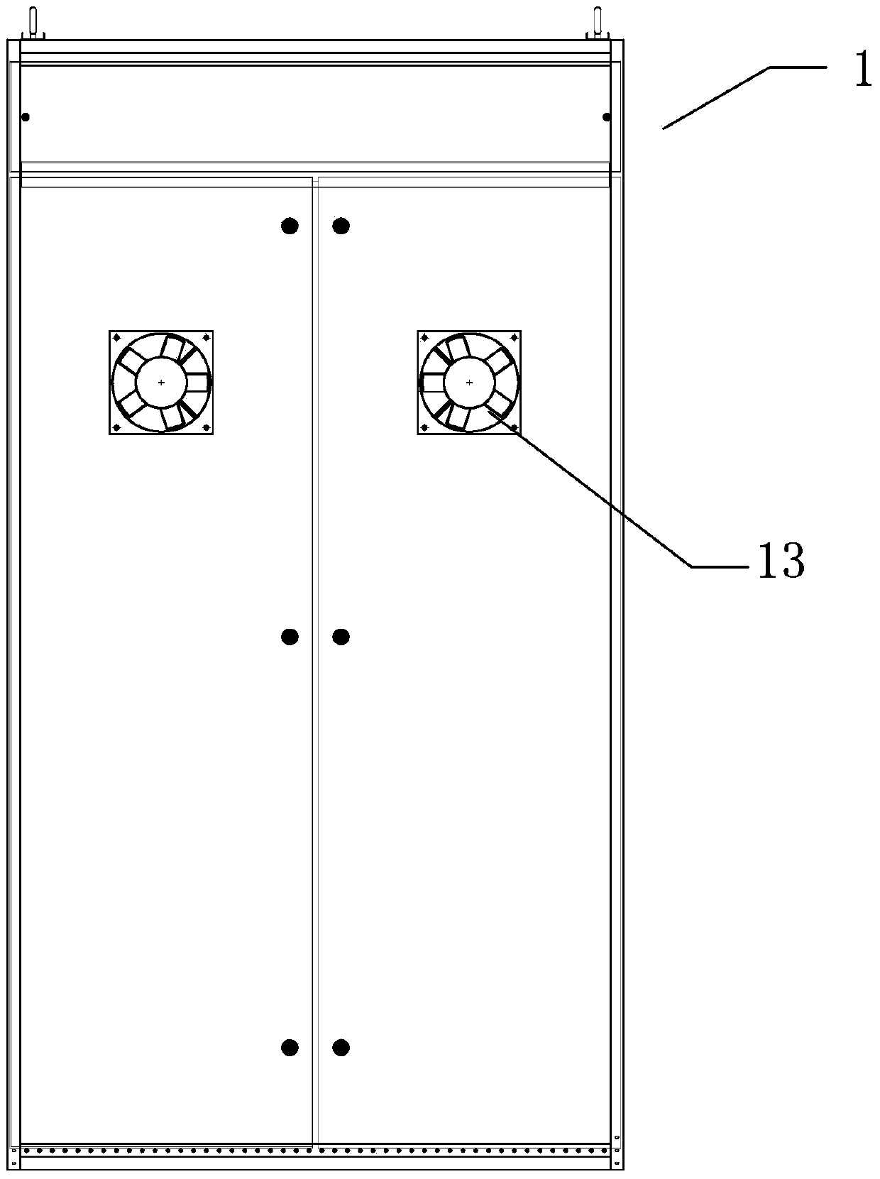 Ventilating system of heavy current circuit-breaker equipment