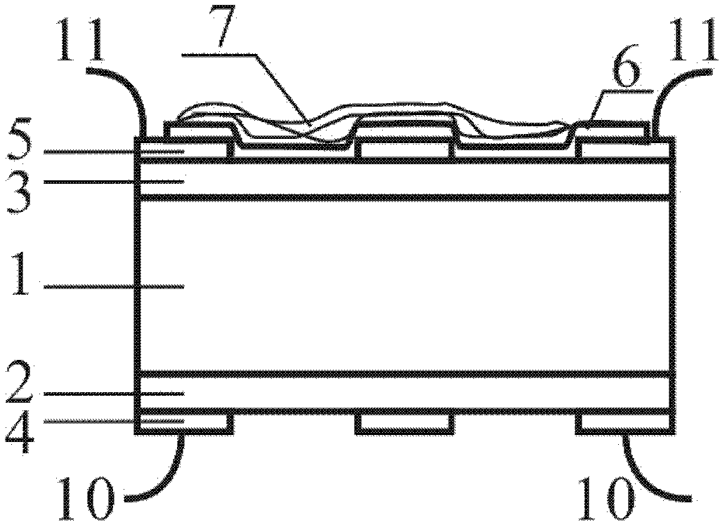 Double sensitive layer gas sensor with nanofiber and particle adhesion layer and preparation method