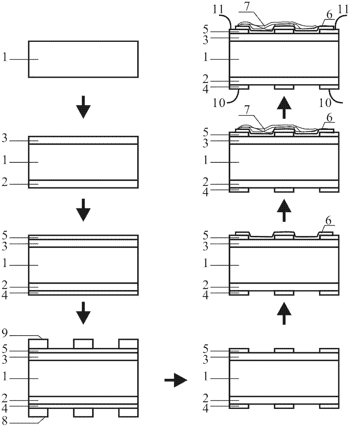 Double sensitive layer gas sensor with nanofiber and particle adhesion layer and preparation method