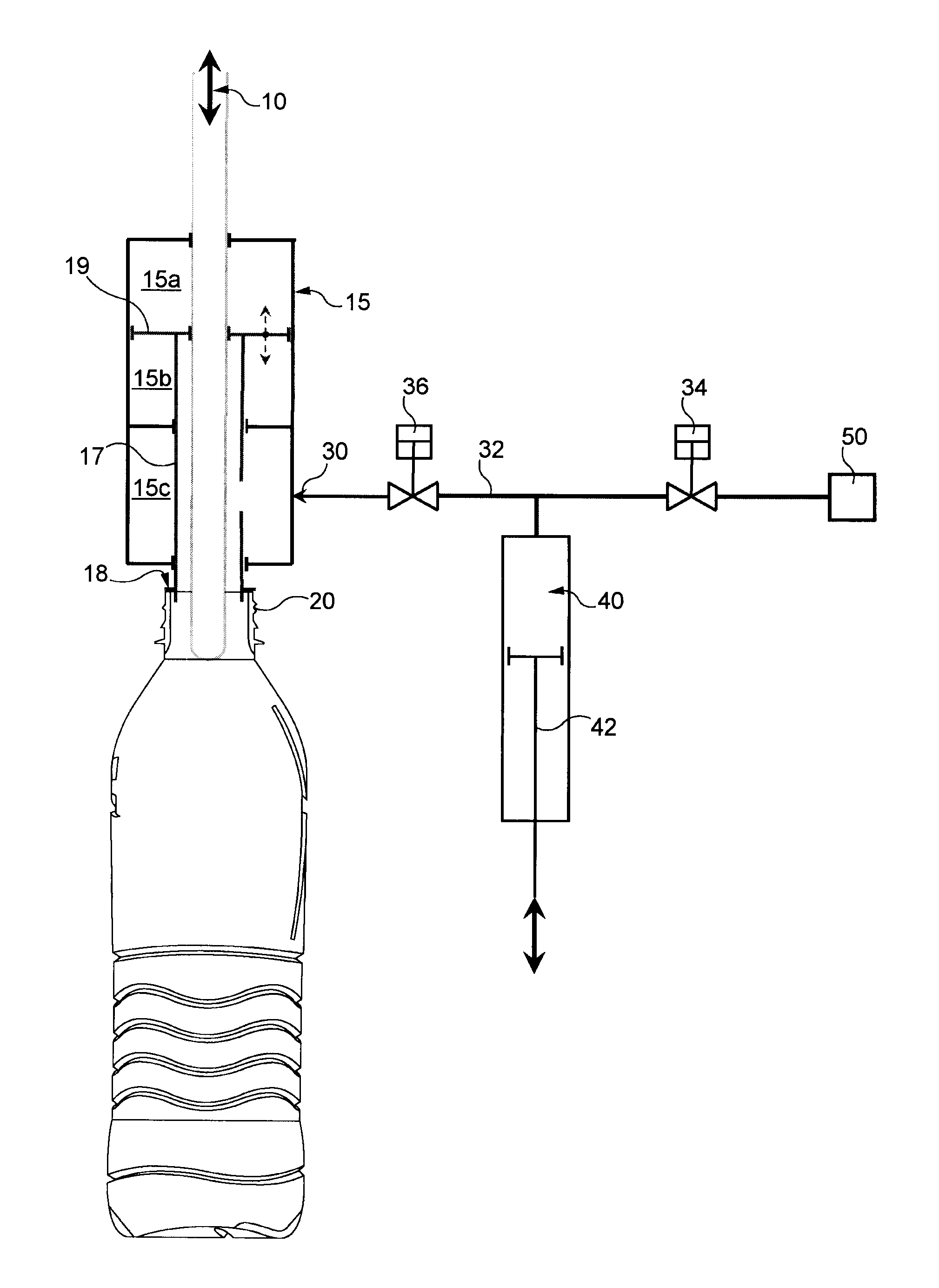 Device for packaging a liquid food product