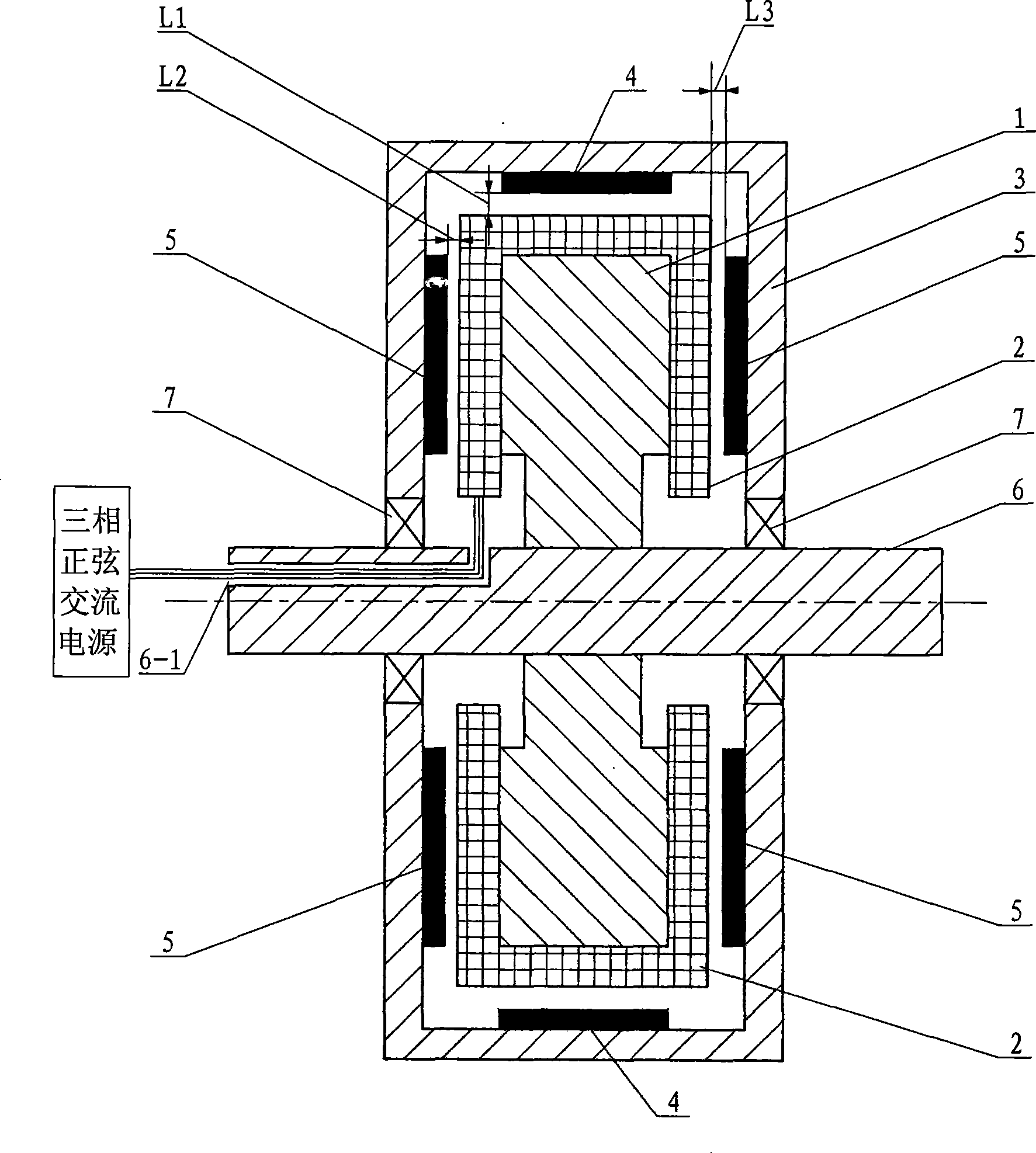 Permanent magnet motor with shaft radial folding winding