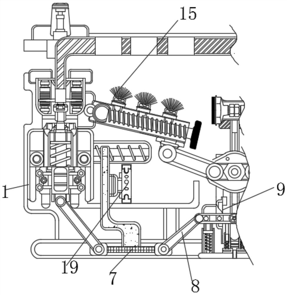 Device for automatically cleaning and collecting shoe soles in intelligent office