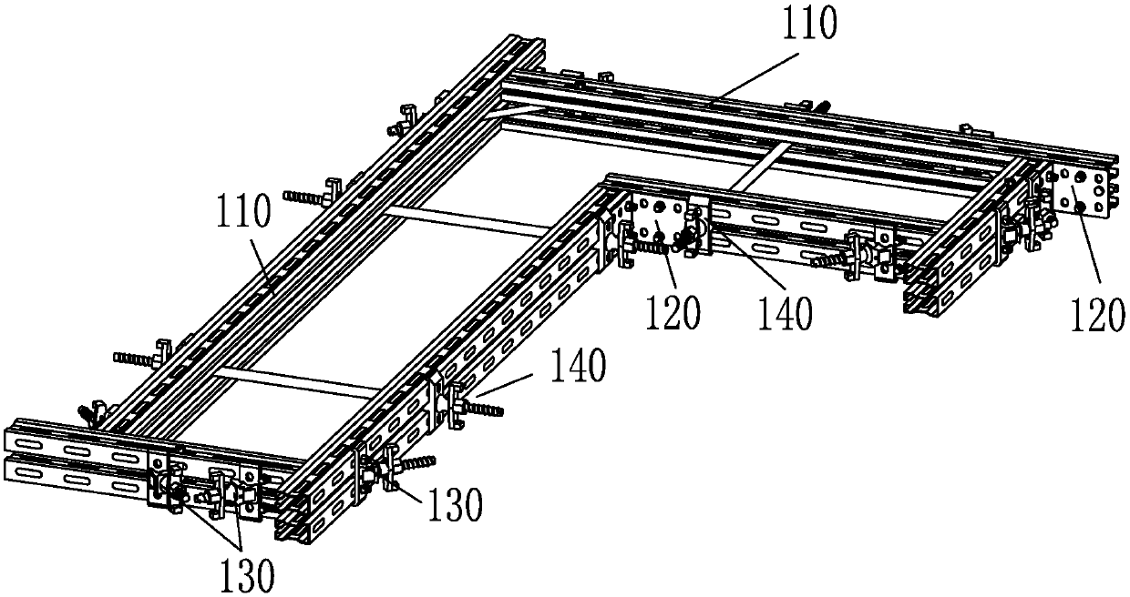 Light steel keel type corner wall formwork reinforcing system