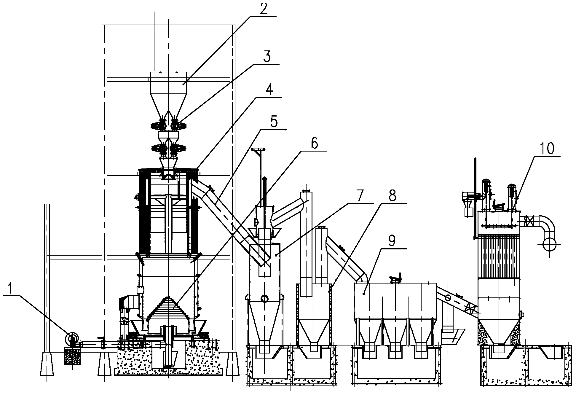 Grouped lightly-calcined magnesium kiln heating process and device