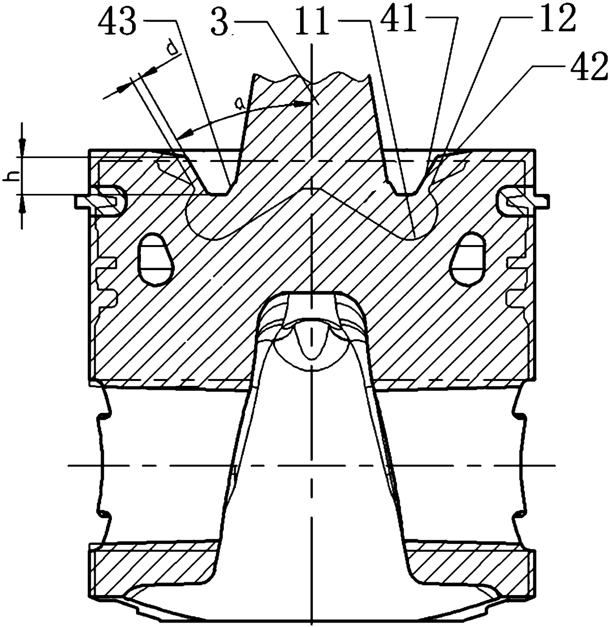 Engine piston blank and machining method thereof