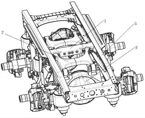 H-shaped arm for pneumatic suspension