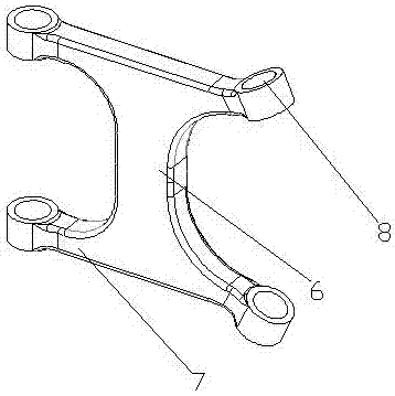 H-shaped arm for pneumatic suspension