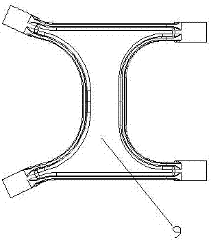 H-shaped arm for pneumatic suspension