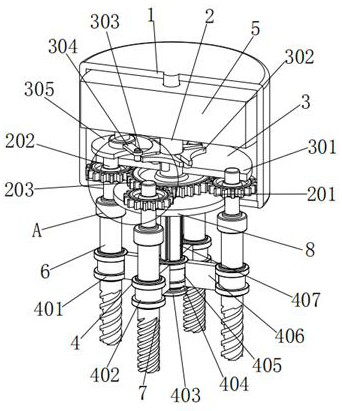 A multi-head multi-dimensional three-dimensional numerical control tool