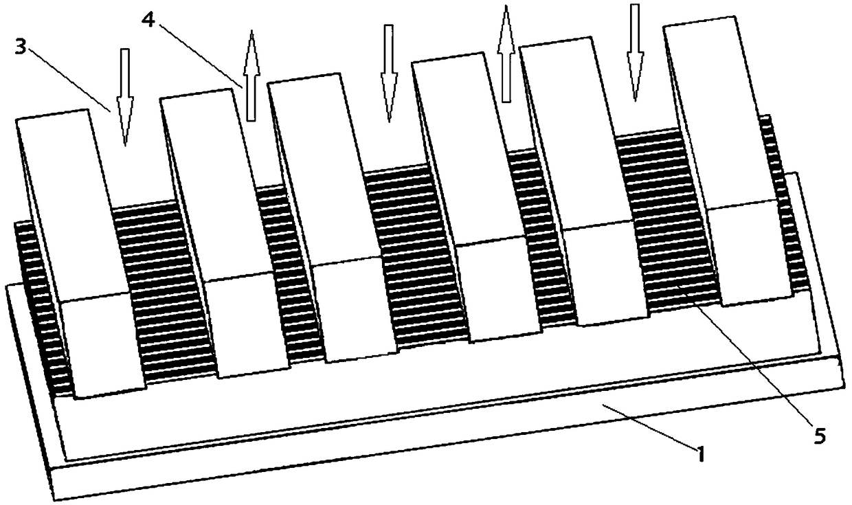 A microchannel heat sink with hybrid structure