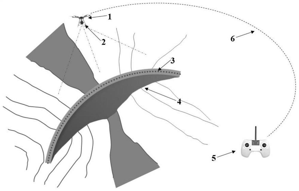 Concrete arch dam modal shape identification method based on unmanned aerial vehicle video shooting