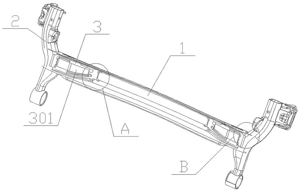 Torsion beam rear axle