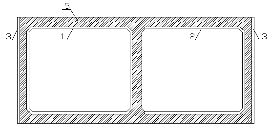 Combined integral assembly superposed box culvert and construction method