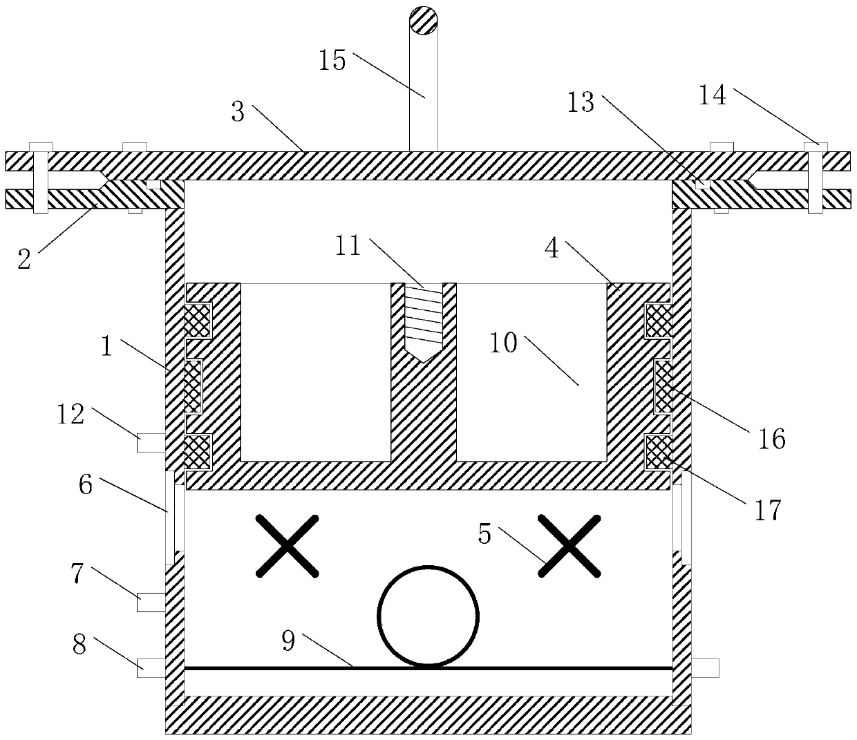 Gas pressing device for improving oil gas fusion rate