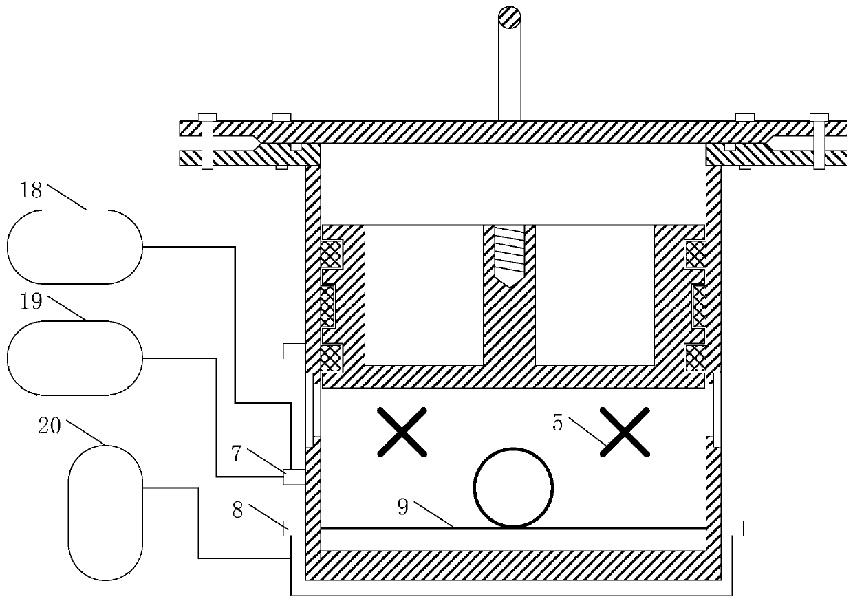 Gas pressing device for improving oil gas fusion rate