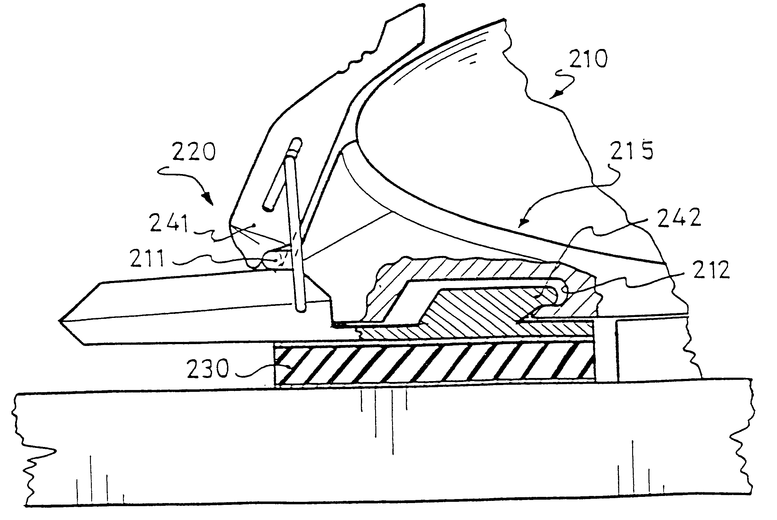 Apparatus for attaching a gliding element to a shoe