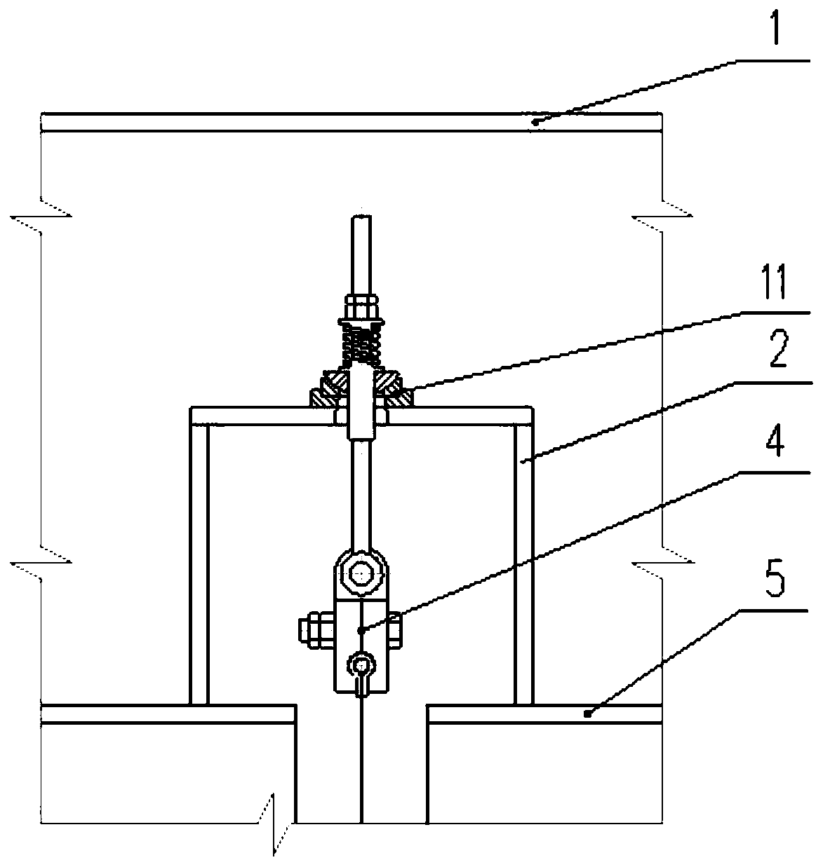 Wind tunnel damping net tensioning device and wind tunnel stability segment