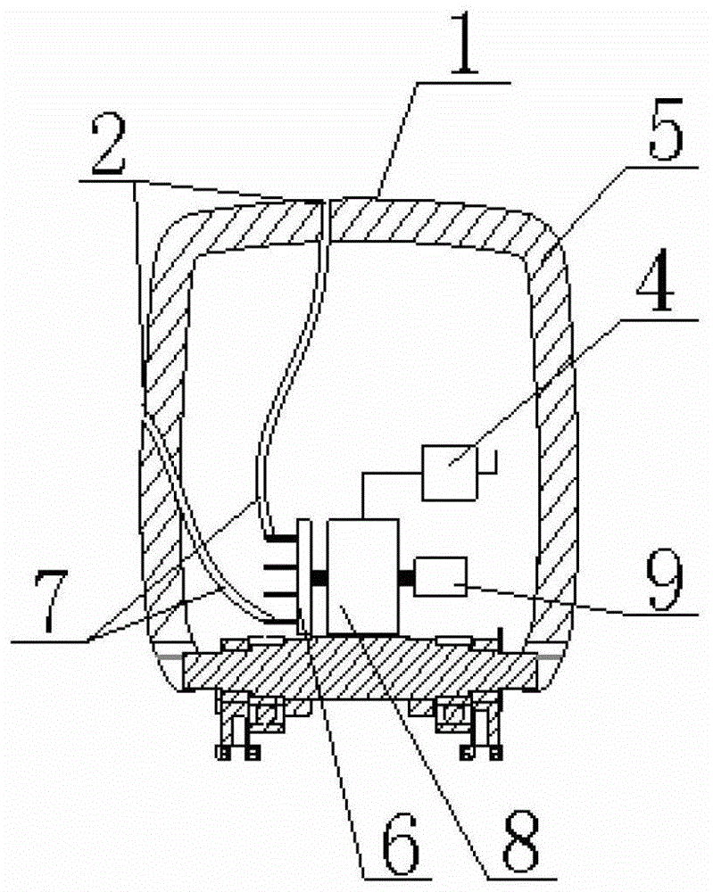 Aerodynamic characteristics test system and test method of mobile train based on wind pressure integration