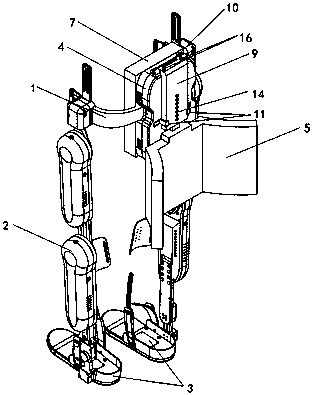 Rear fall protection device for lower limb exoskeleton robot