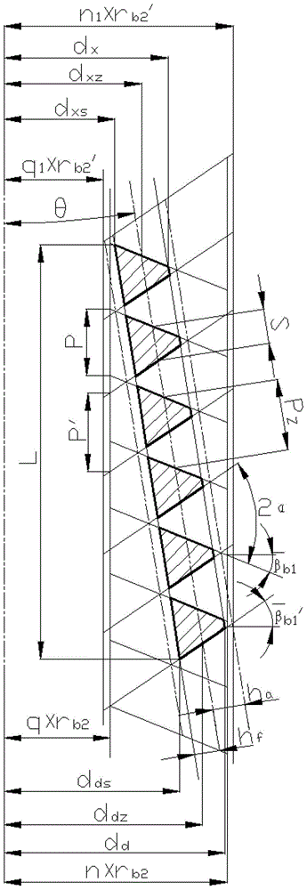 Design Method of Quasi-Double Lead Cone Worm Gear