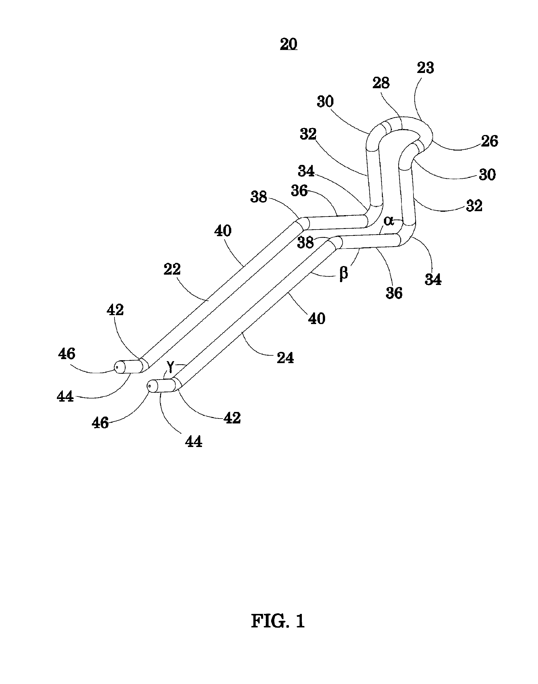 Fixed angle dual prong pin fixation system