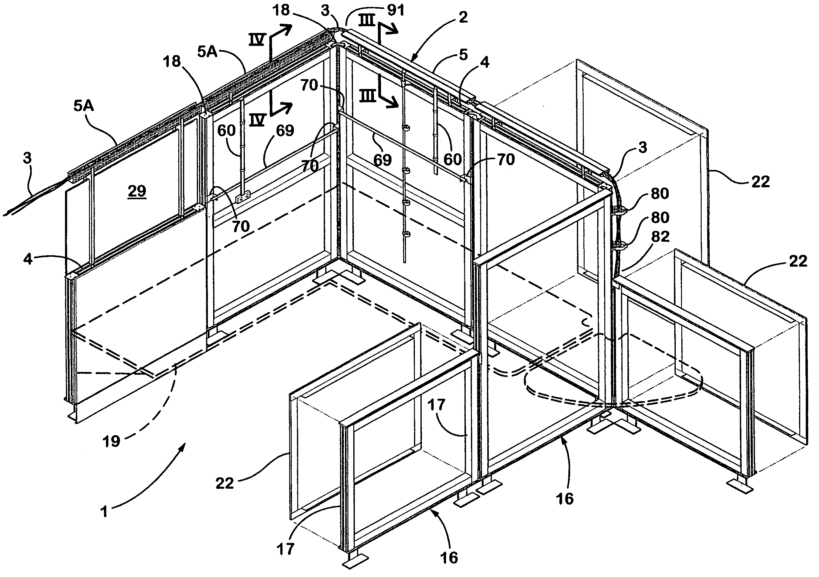 Partition system with elevated raceway