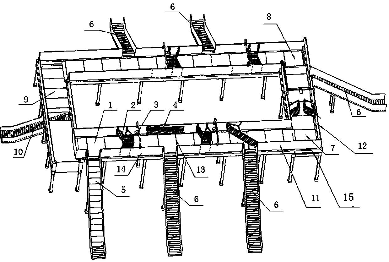 Cargo sorting device and sorting and discharging apparatus thereof