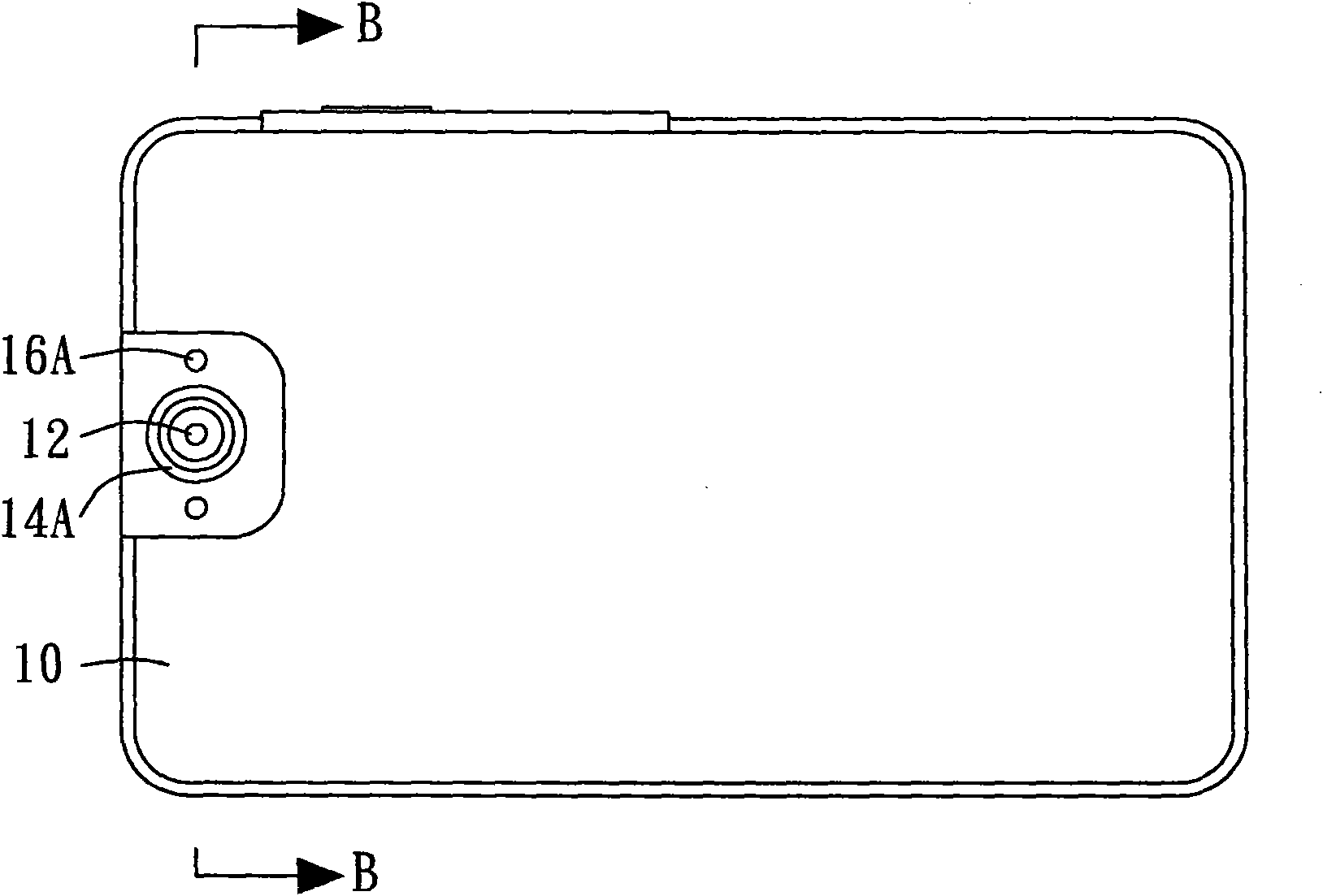 Waterproof electronic device with test structure, water leakage tester and testing method