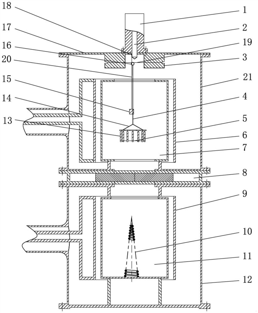 A test device for thermal shock resistance performance of batch test pieces