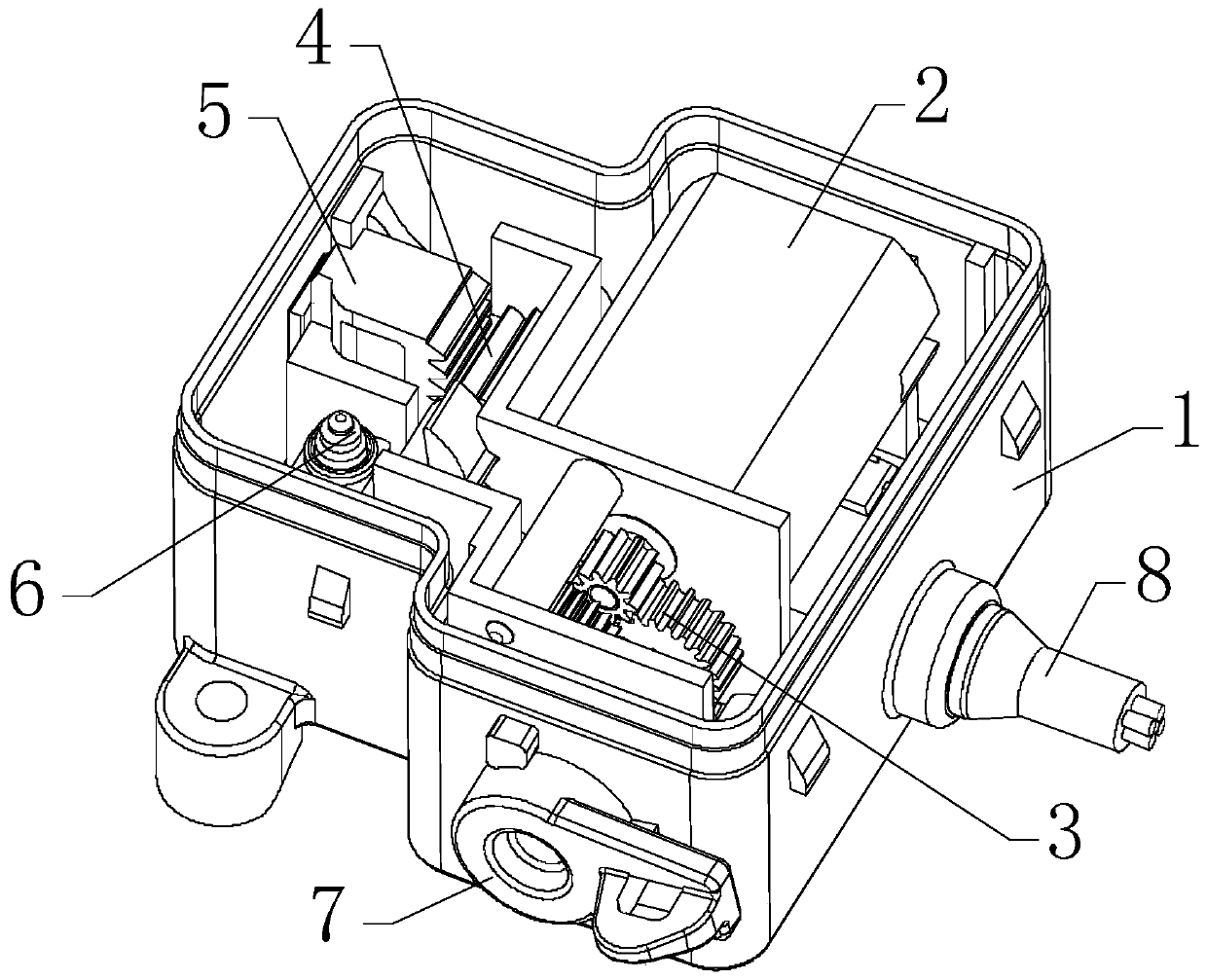 Novel electronic lock gear case