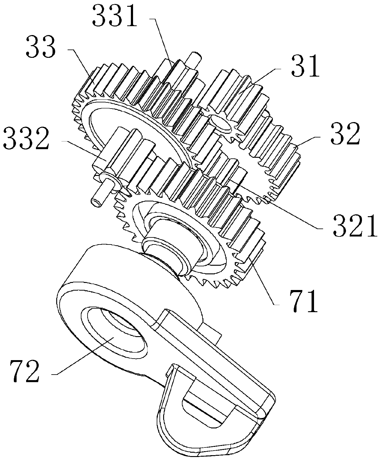 Novel electronic lock gear case