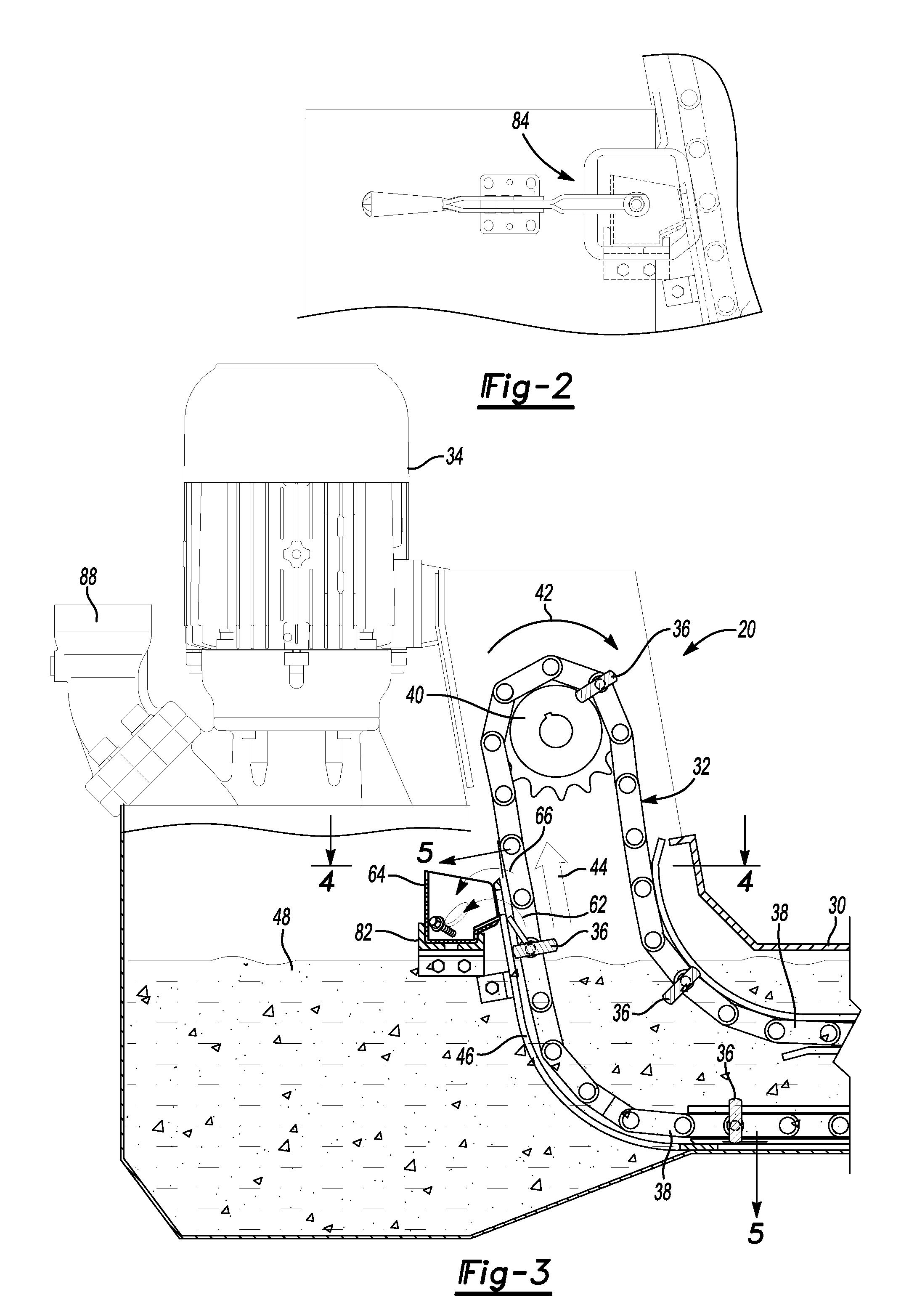 Separator separating chips and other material from coolant and method
