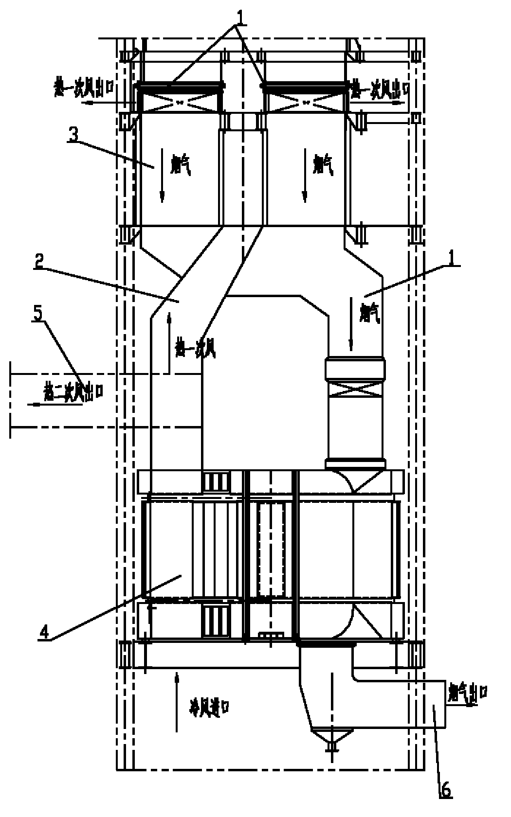 Air preheater arrangement structure of boiler
