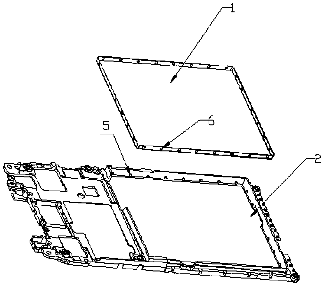 Mobile phone battery supporting board of improved structure