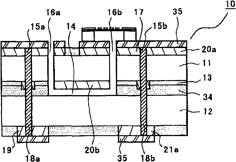 Circuit board with hollow space portion and method for manufacturing the same