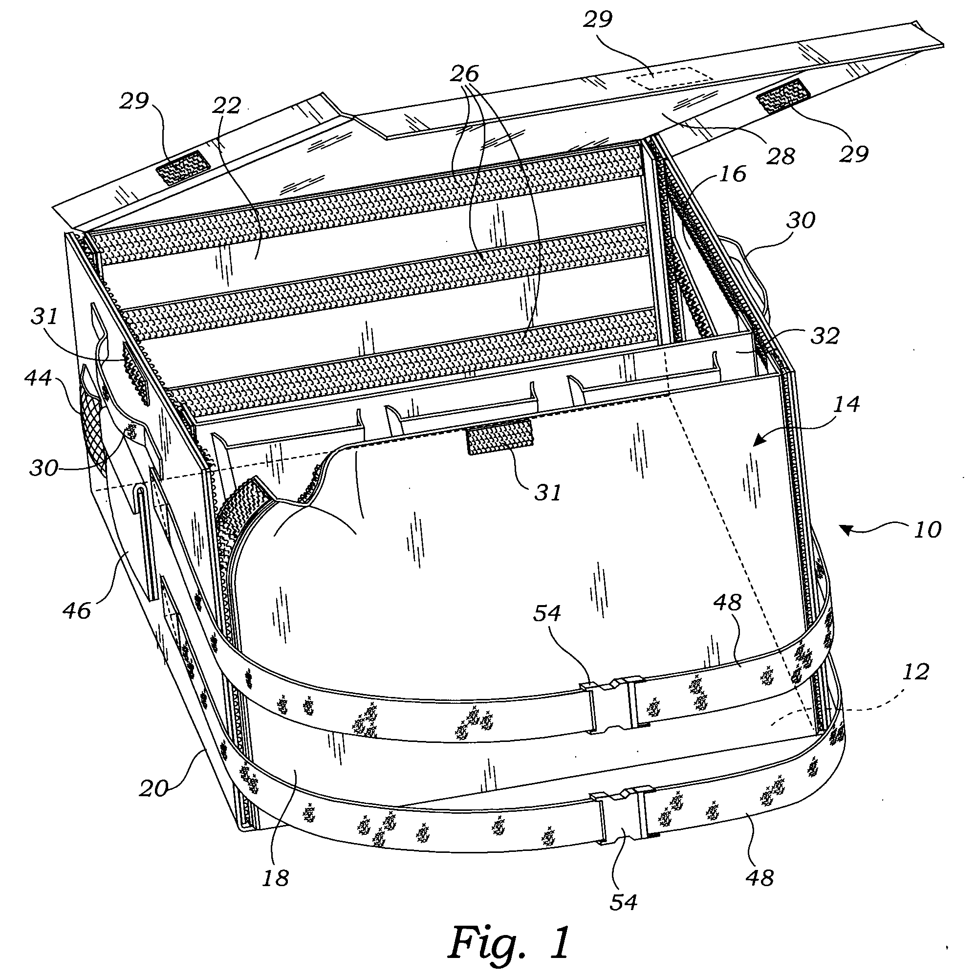Container for holding items in a vehicle