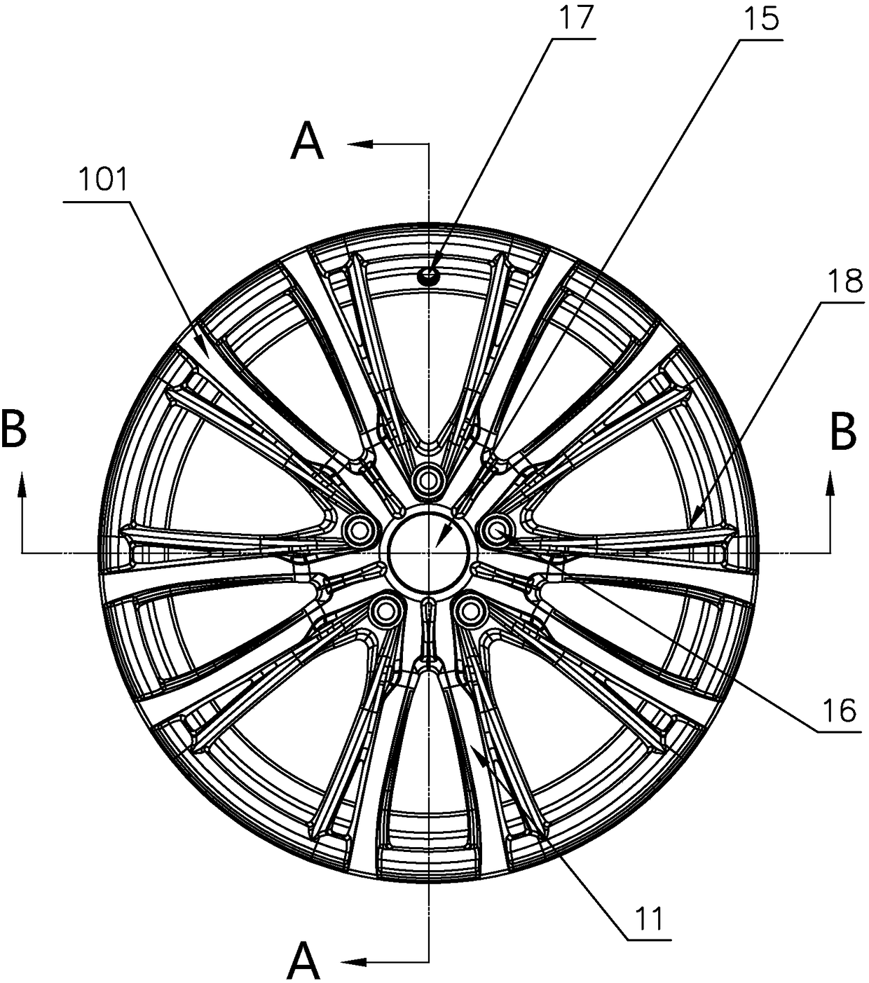 A kind of aluminum alloy automobile wheel hub and preparation method thereof