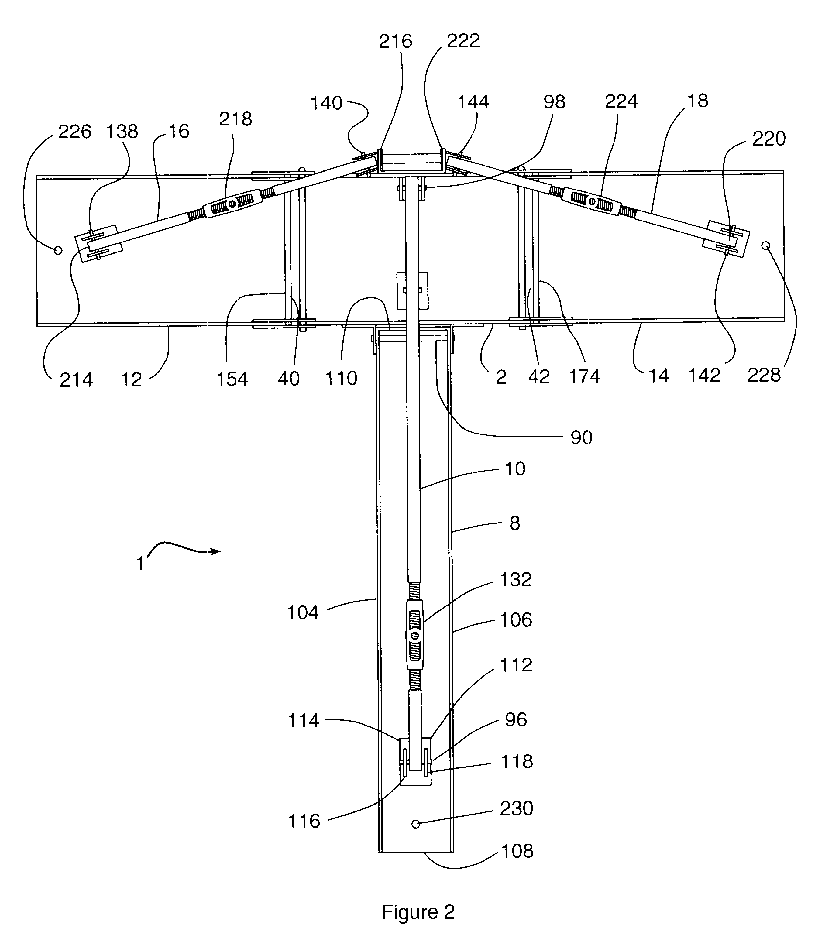 Method and apparatus for maintaining a column in an upright position