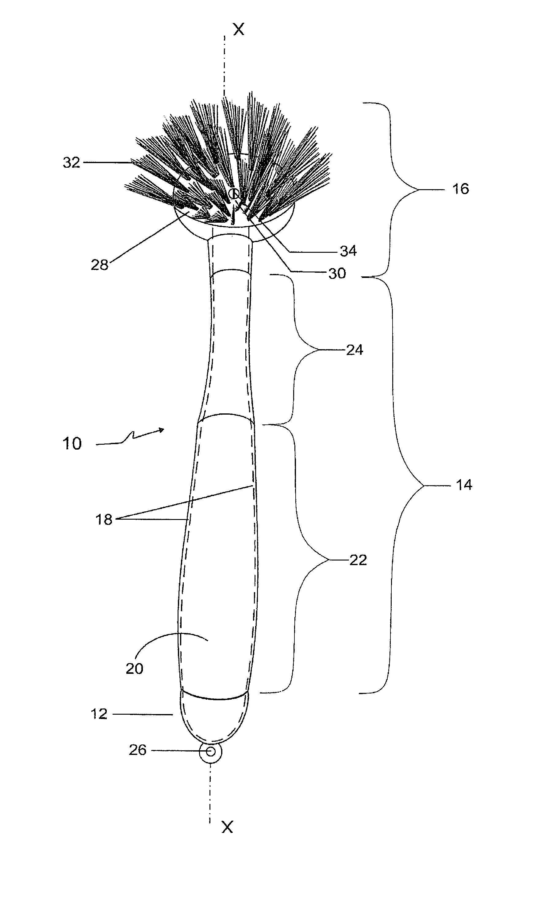 Dispensing dish brush