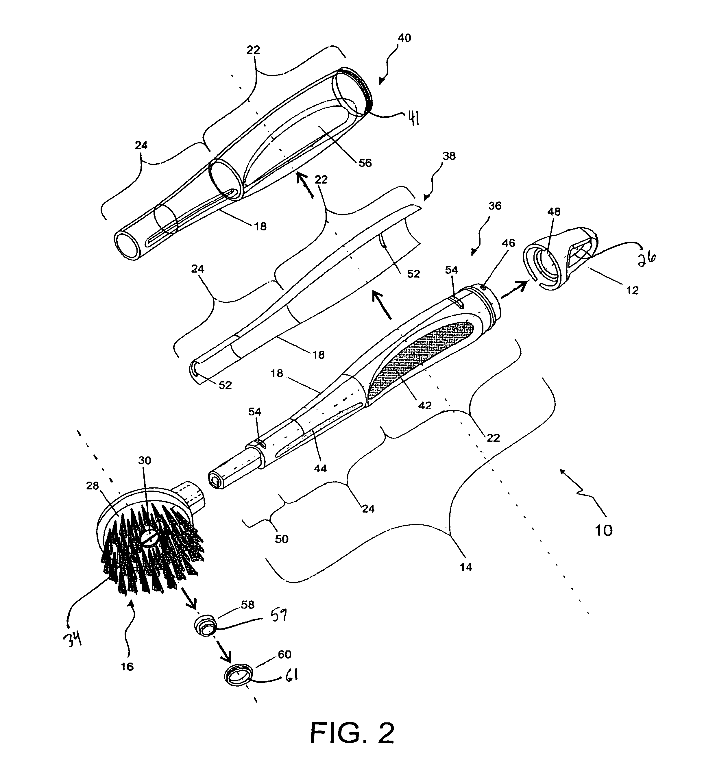 Dispensing dish brush