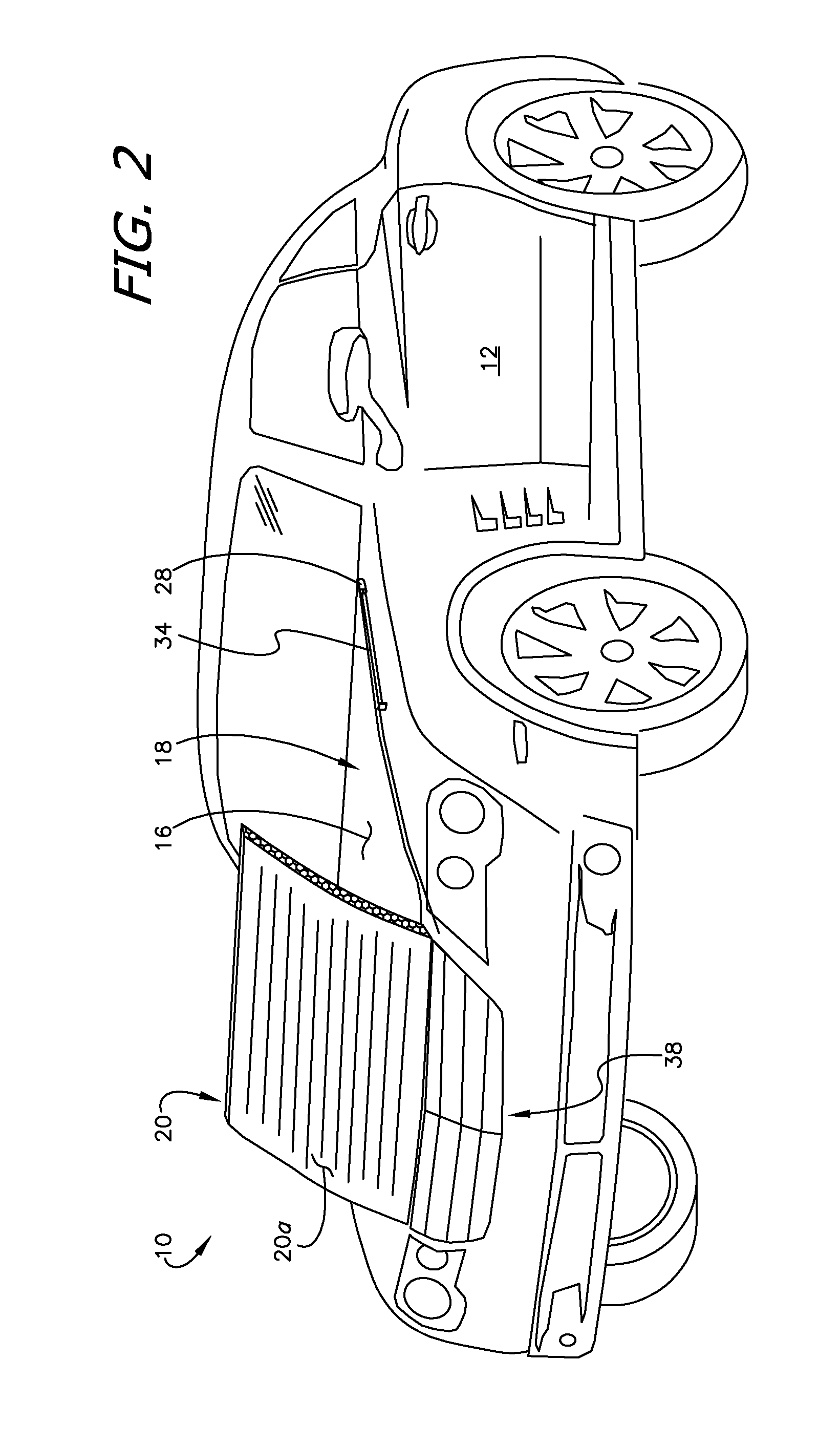 Pedestrian impact mitigation system and method of use