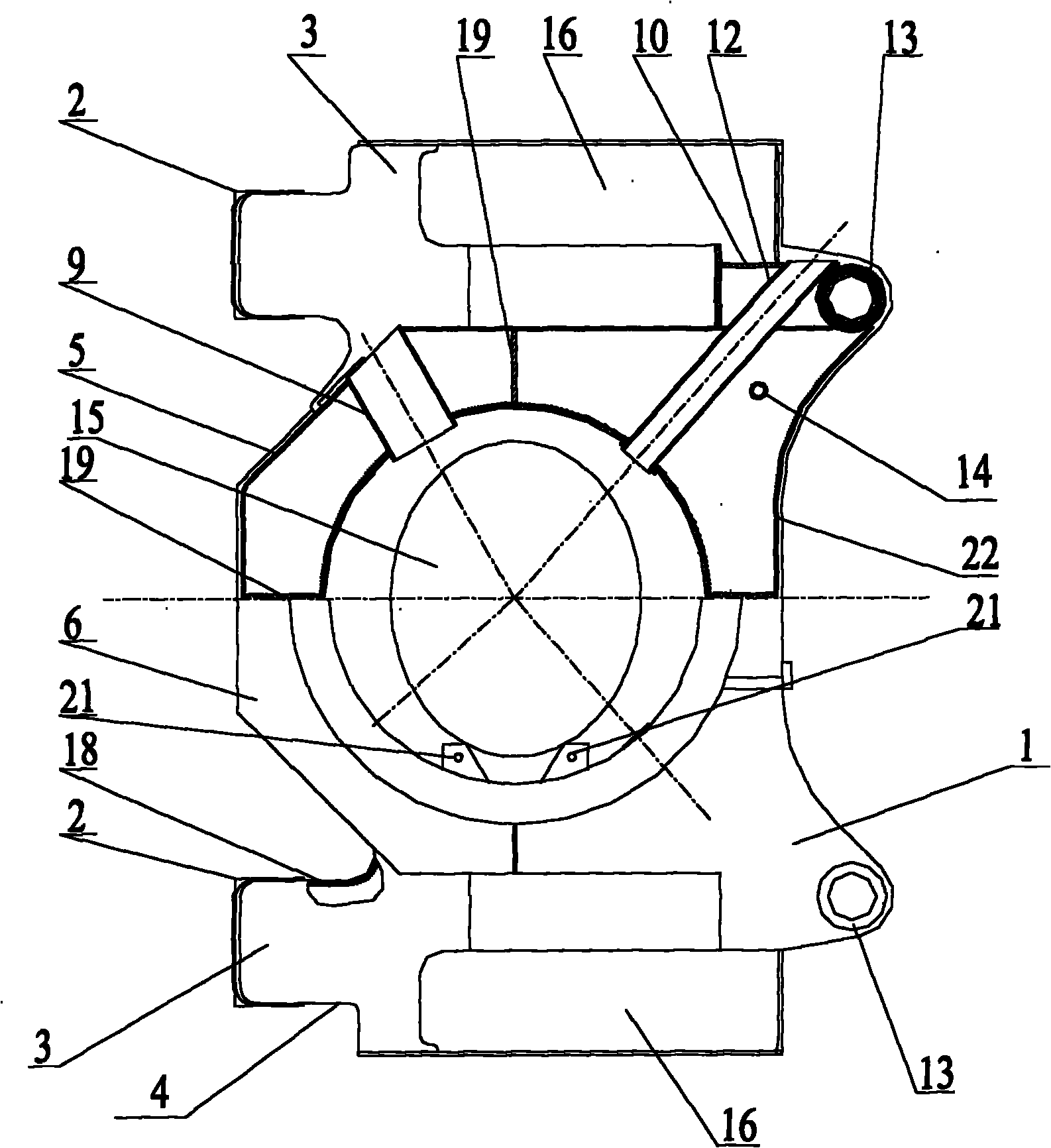 Excavator base with embedded auxiliary fuel tank