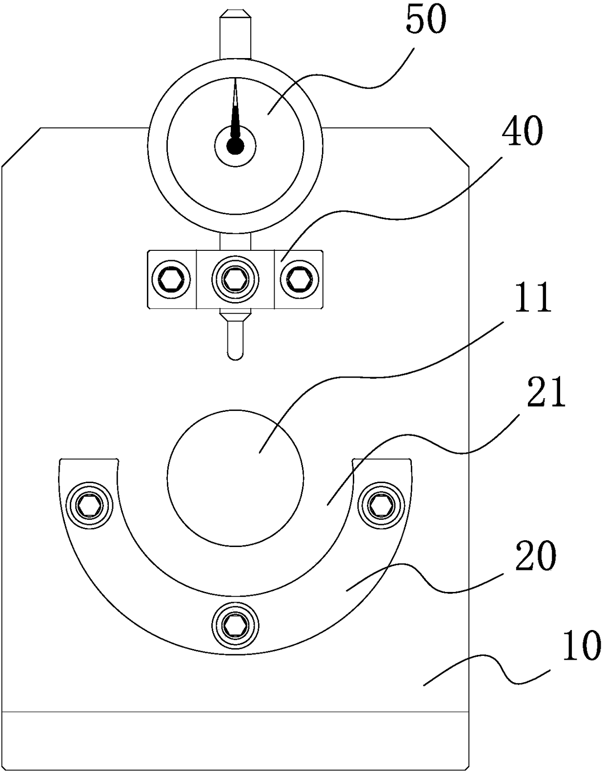 Tool for detecting gear excircle of odd teeth