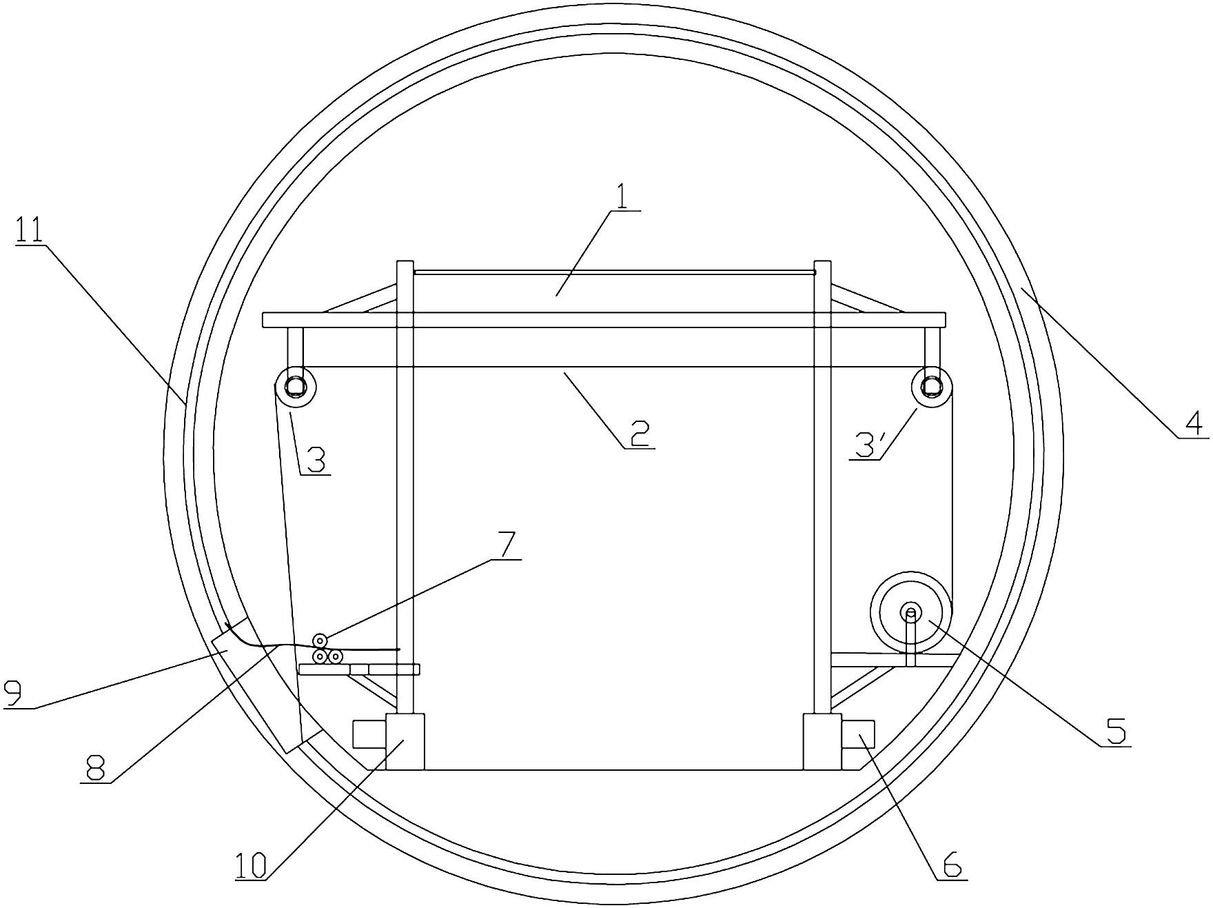 Annular prestressed stranded wire reeving trolley and reeving method